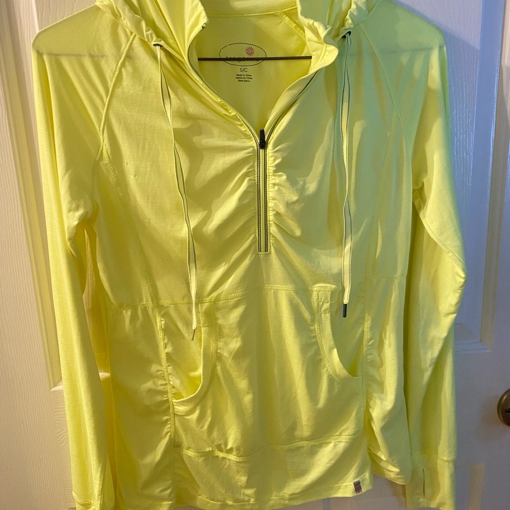 Tangerine Neon running Hooded Pullover with Front Pocket